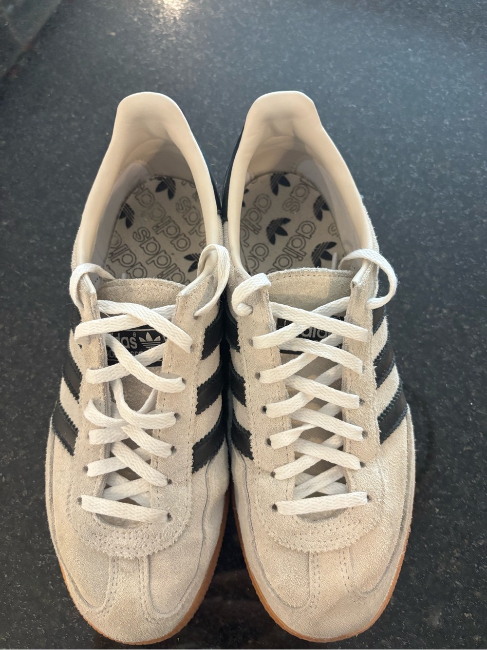 Adidas Handball Spezial Women’s Suede Sneakers with Black Stripes